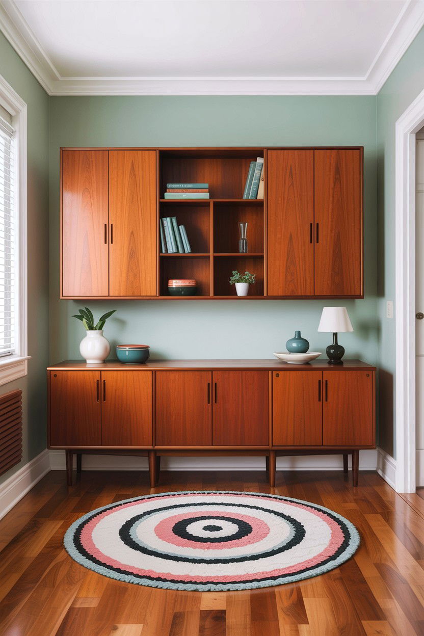 Mid Century Modern Cabinetry - 30 living room custom cabinetry ideas