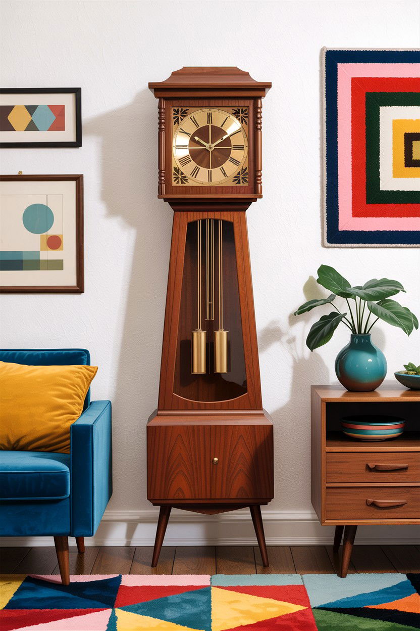 Mid Century Modern Grandfather Clock - 30 living room grandfather clocks