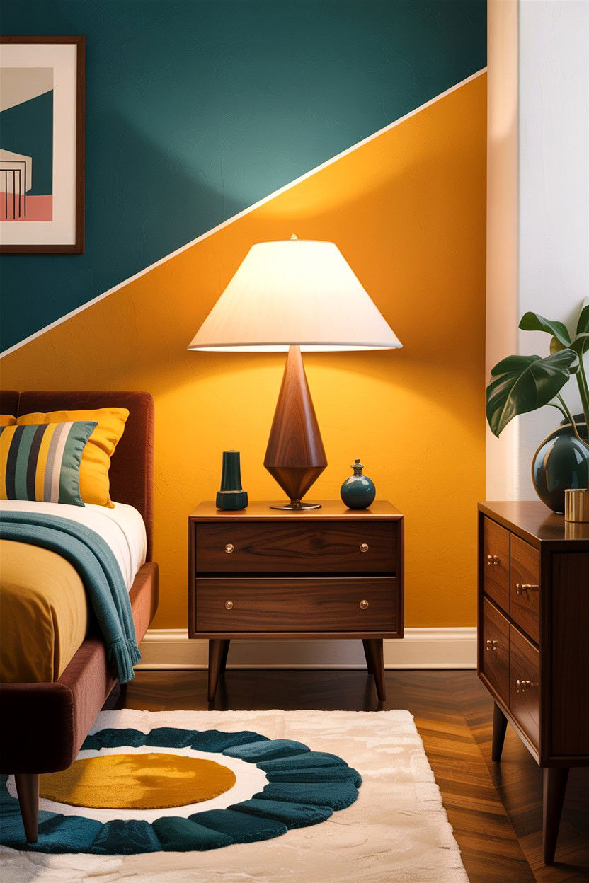 Mid Century Modern Lamp - 30 bedroom dimmer lights ideas