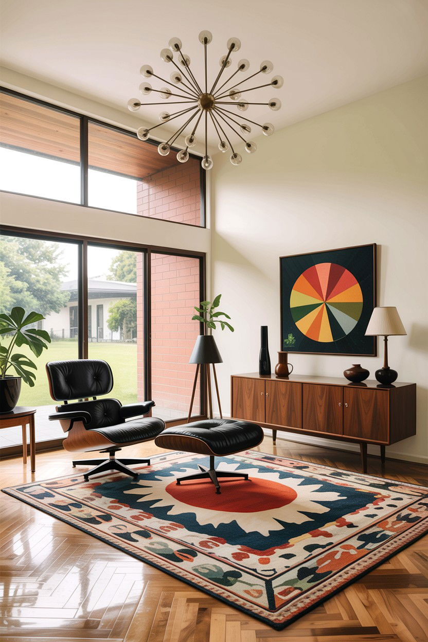 Mid Century Modern Living Room - 30 high ceiling living room ideas