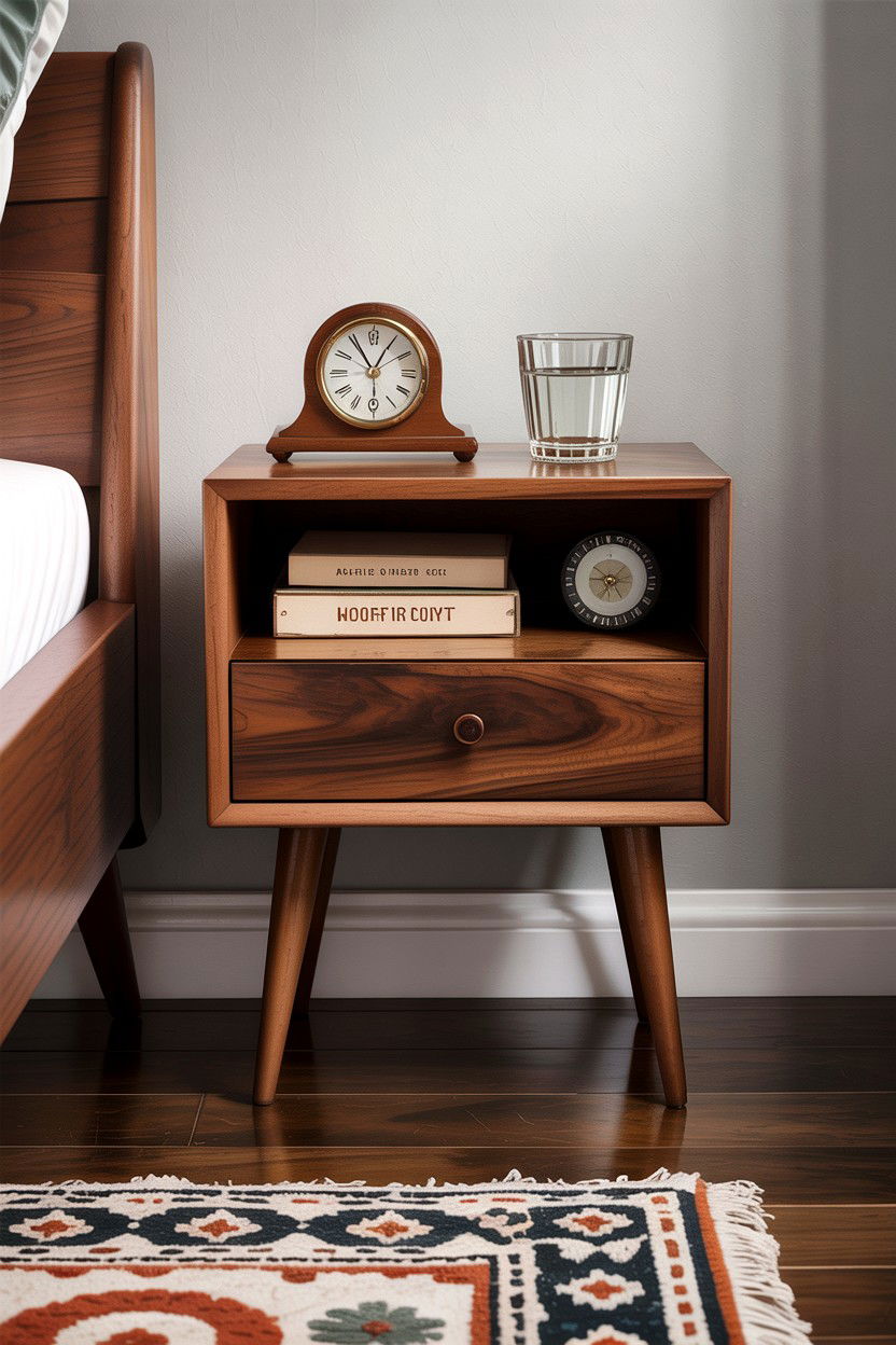 Mid Century Modern Nightstand - 30 bedroom nightstand ideas
