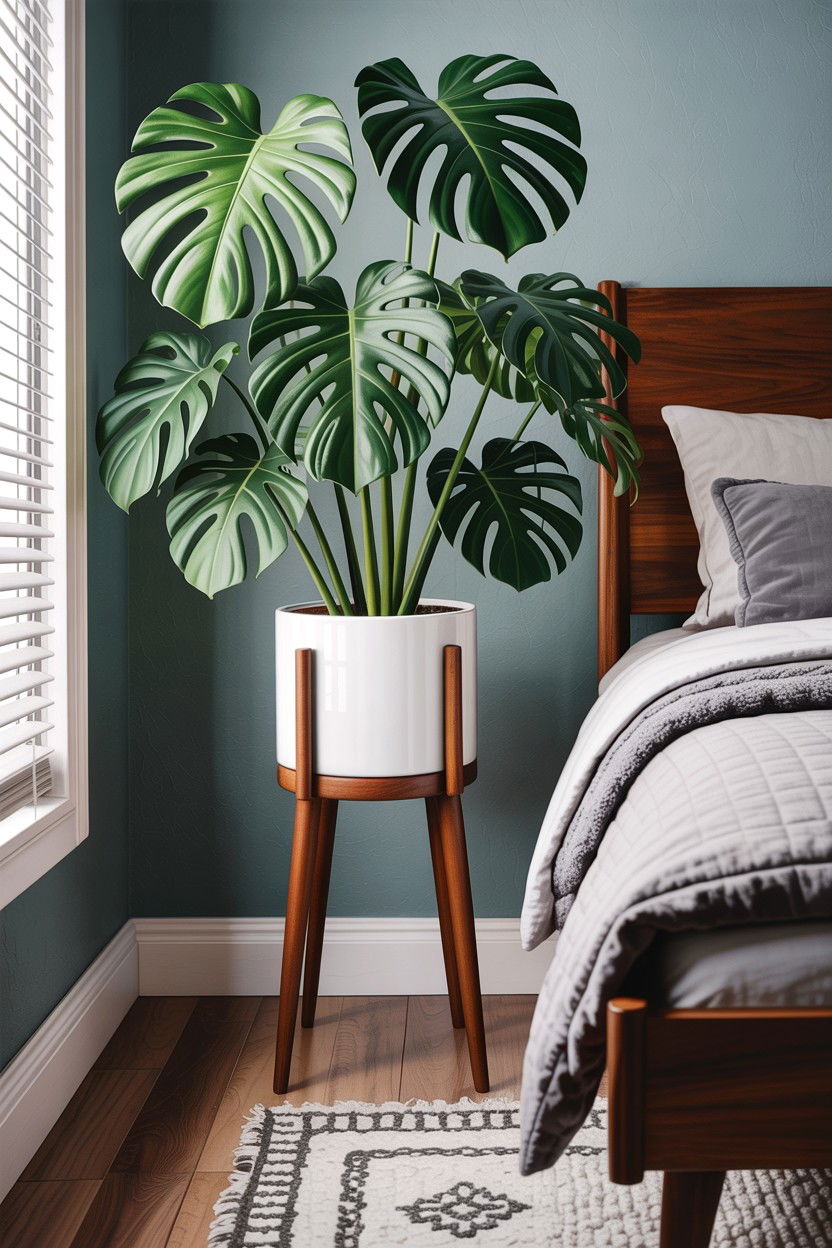 Mid Century Modern Plant Stand - 30 bedroom plant stands