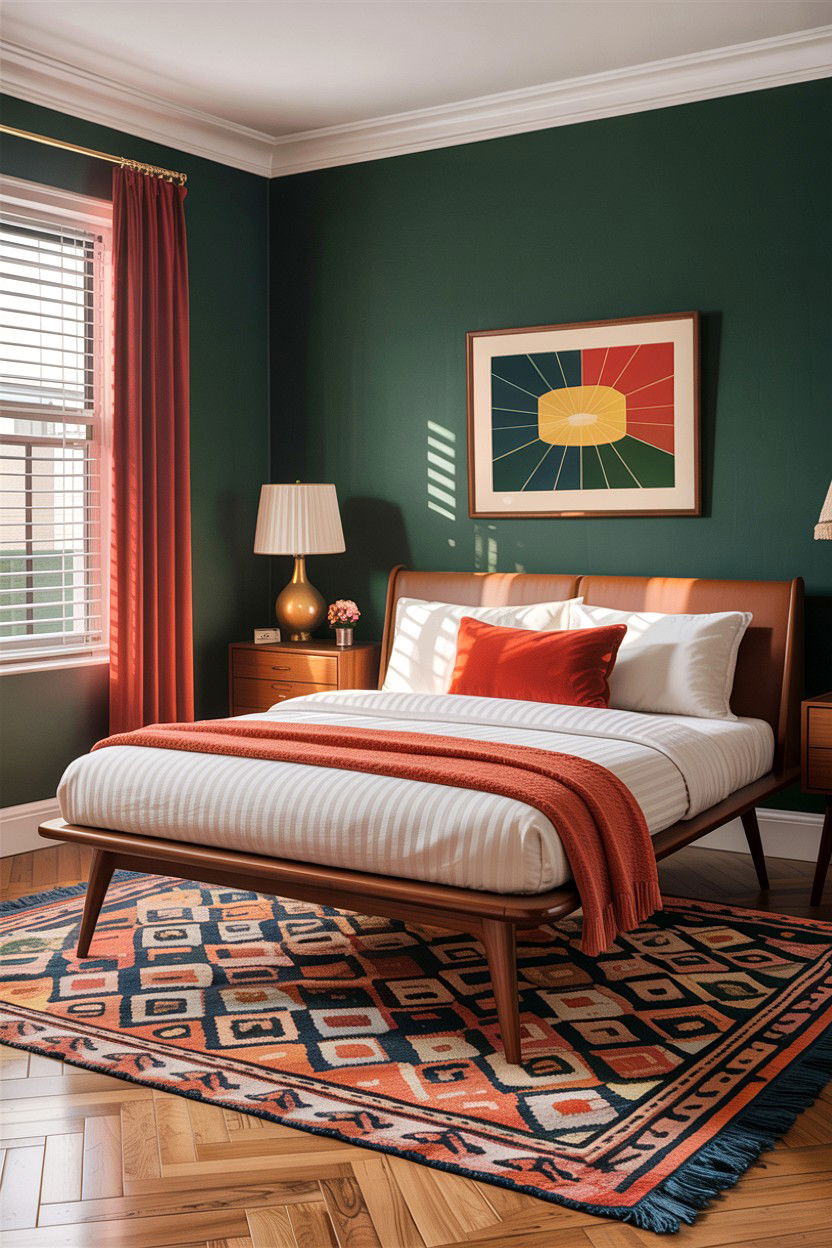 Mid Century Modern Platform Bed - 30 bedroom low profile beds