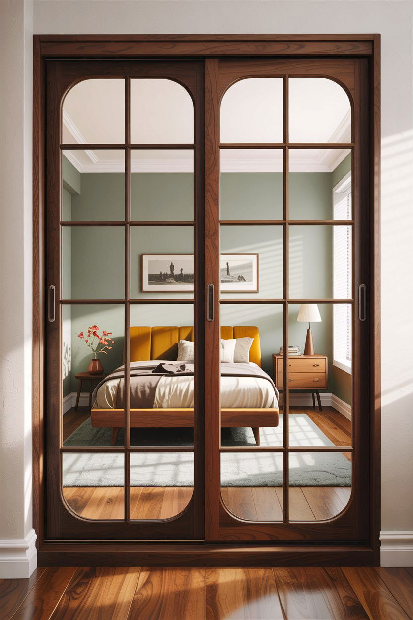 Mid Century Modern Sliding Door - 30 bedroom sliding doors