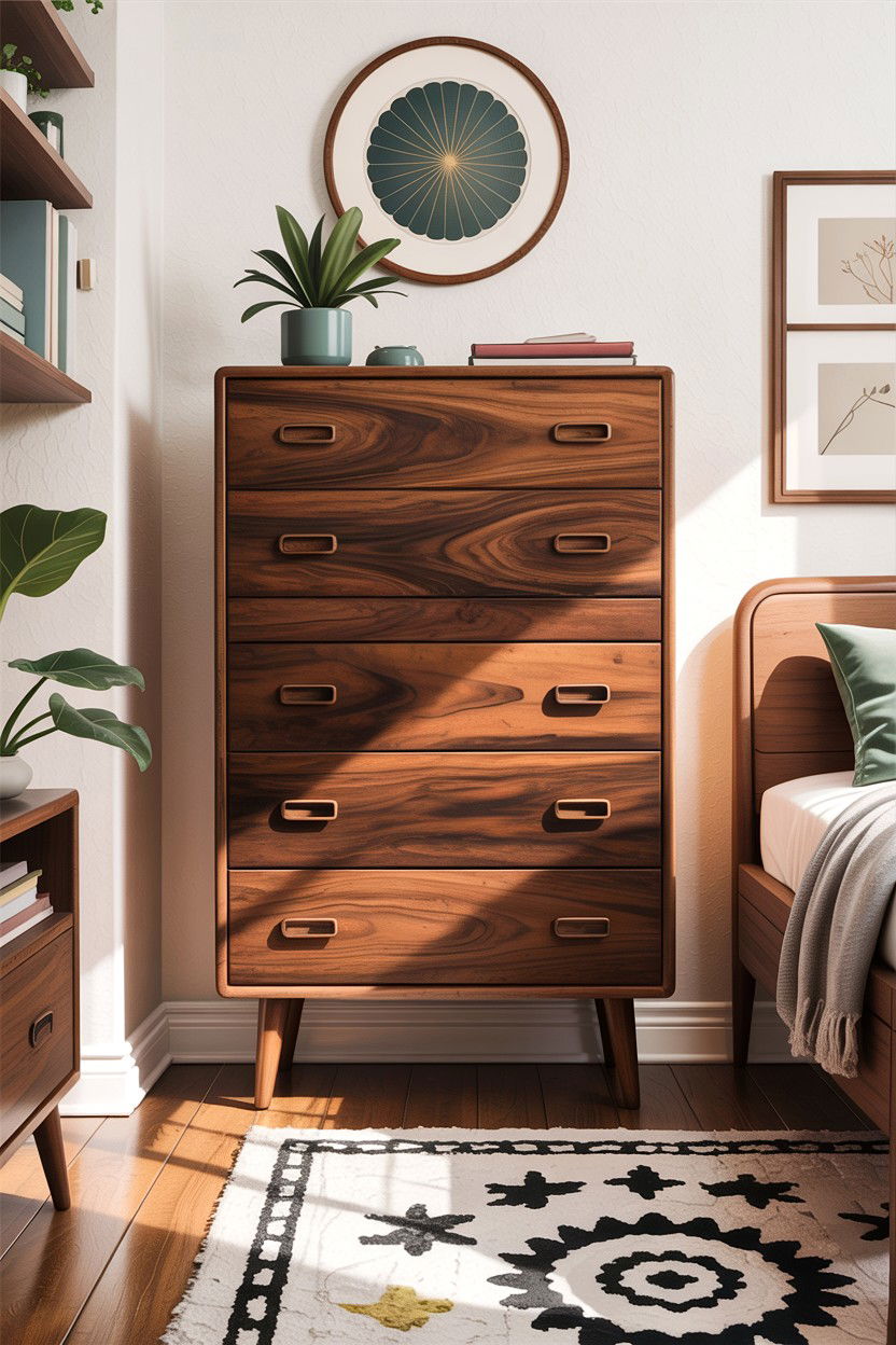 Mid Century Modern Tall Dresser - 30 bedroom tall dressers