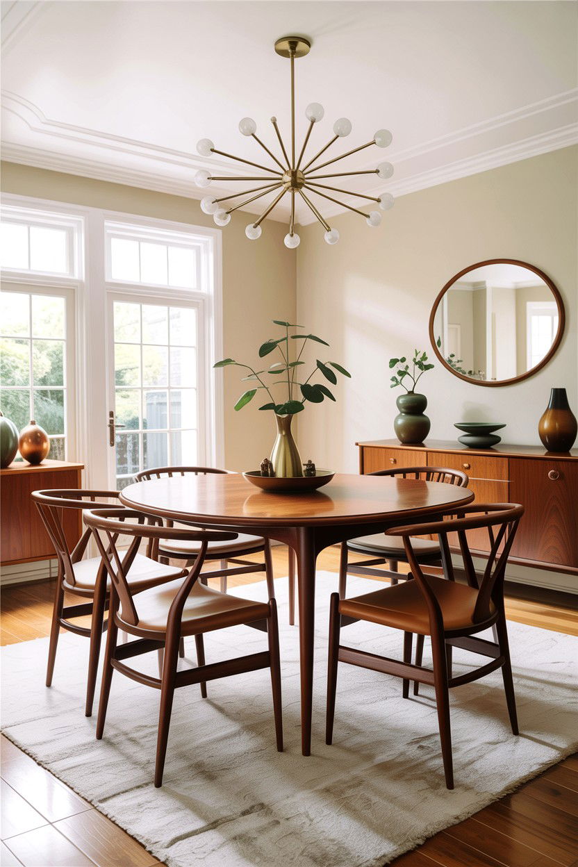 Mid Century Modern Tan Dining - 30 warm tan dining room ideas