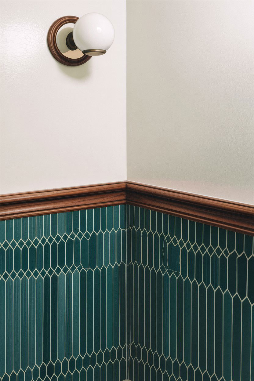 Mid Century Modern Trim - 30 bathroom chair rail ideas