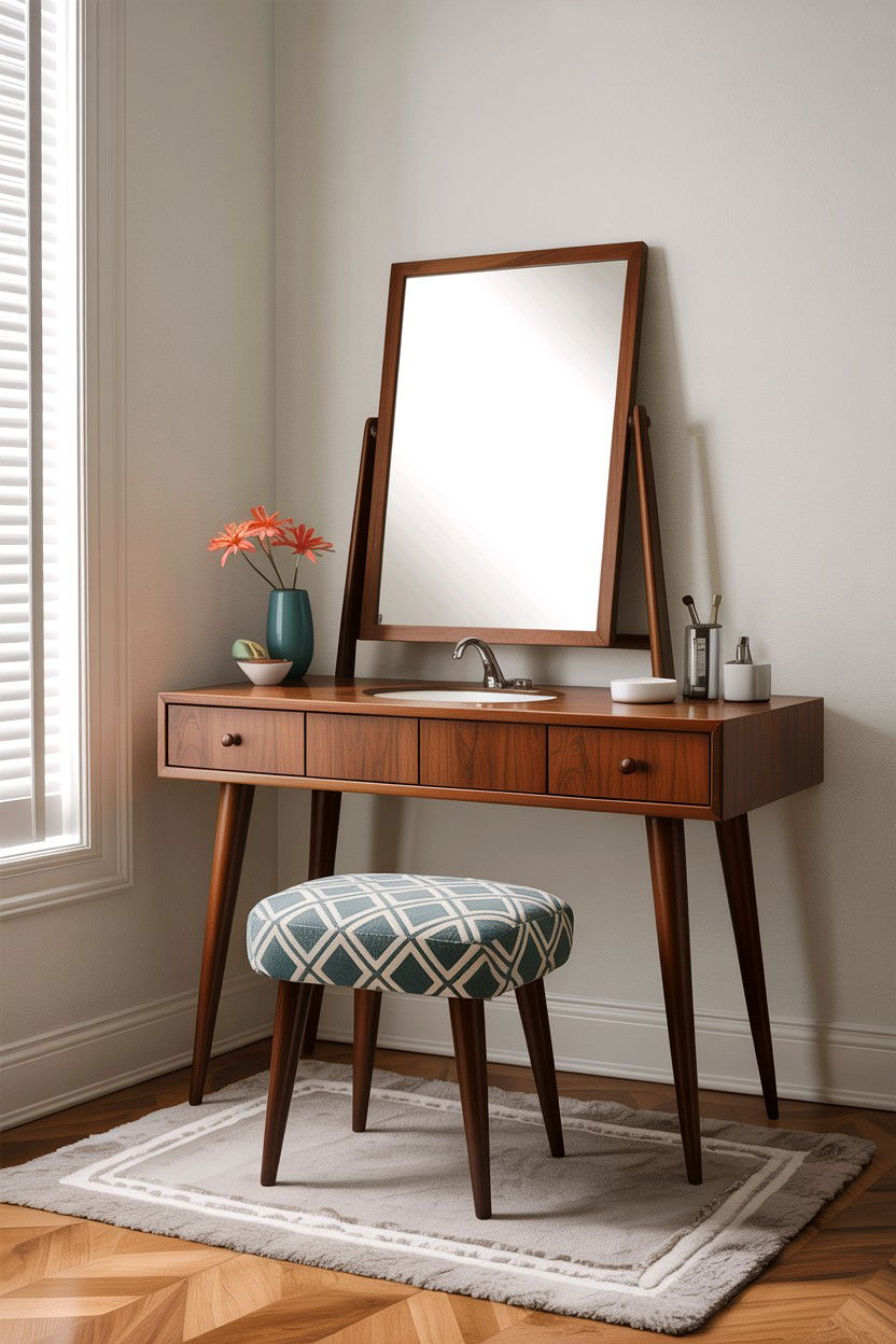 Mid Century Modern Vanity - 30 bedroom vanity tables