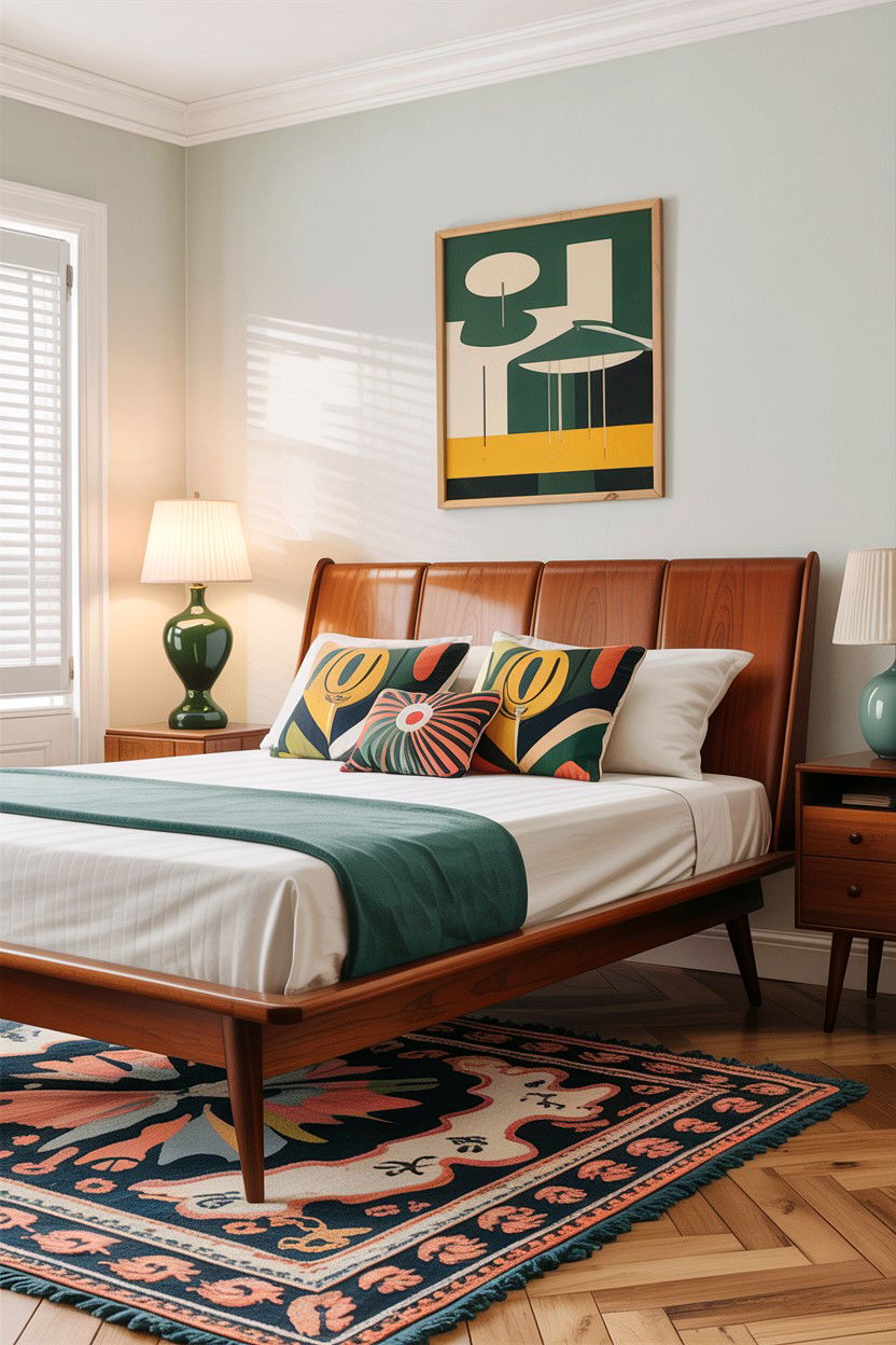 Mid Century Modern Wood Headboard - 30 bedroom wooden headboards