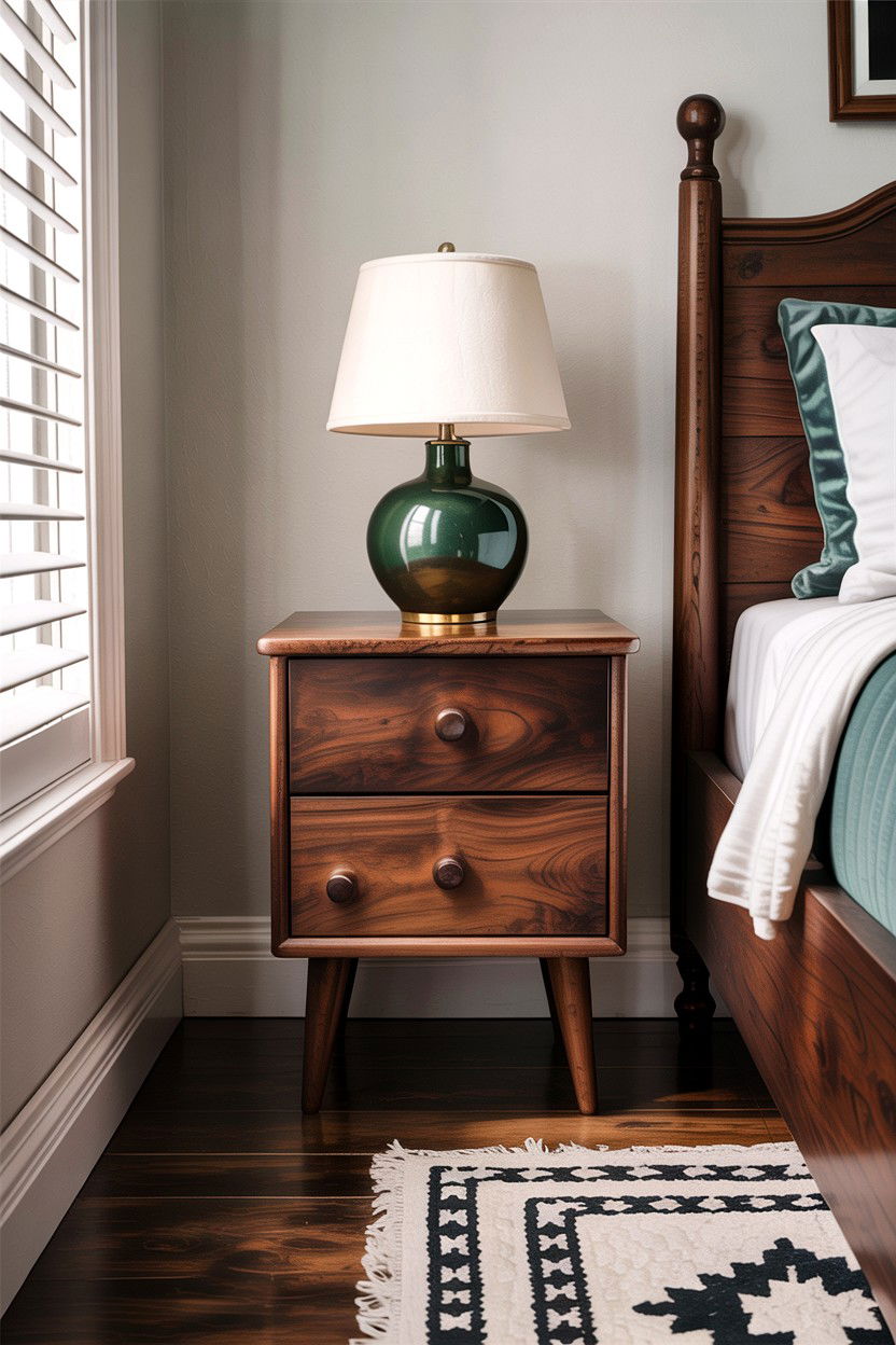 Mid Century Rustic Nightstand - 30 bedroom rustic nightstands