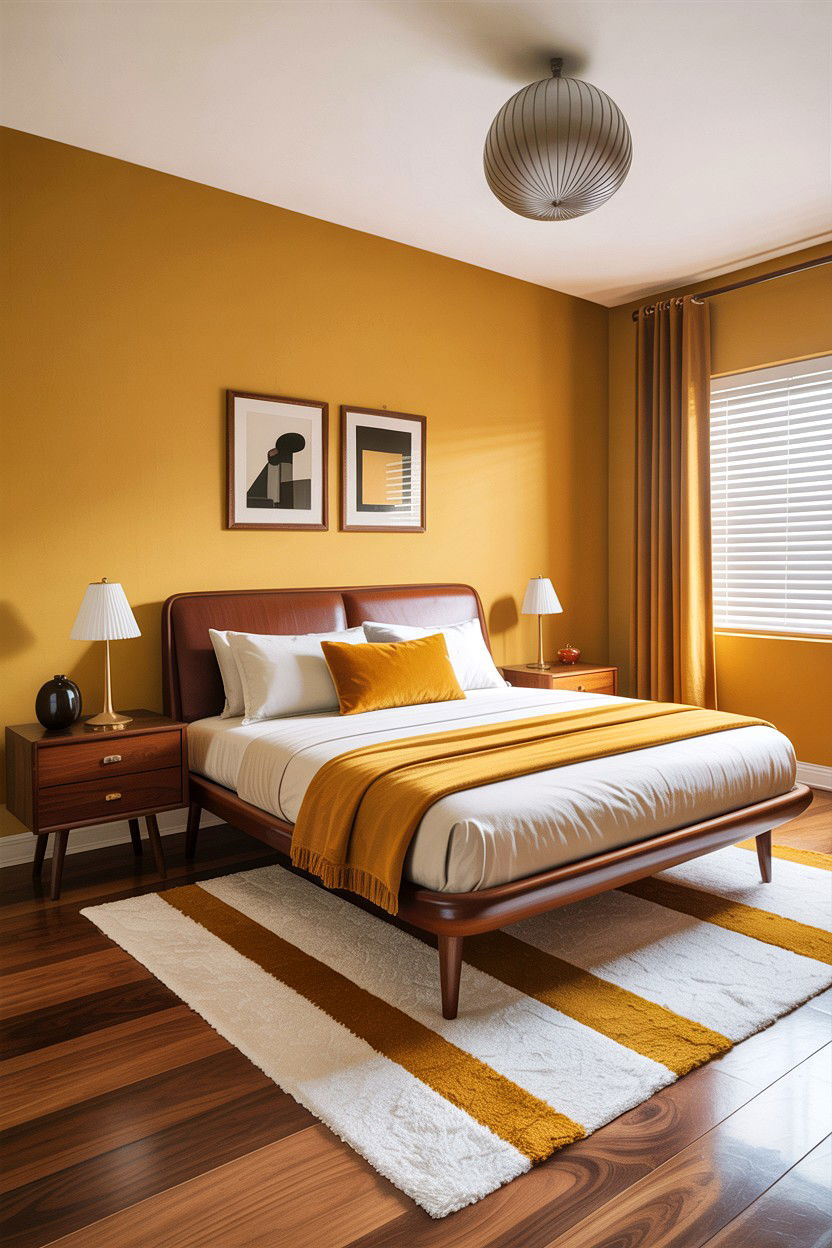 Mid century bedroom - 30 exposed ductwork bedroom ideas