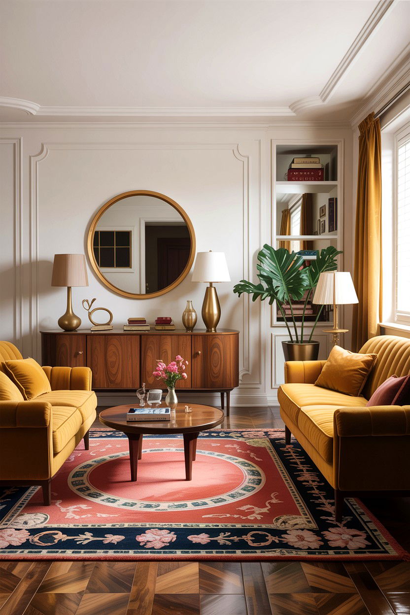 Mid century living room - 30 Hollywood regency living room ideas