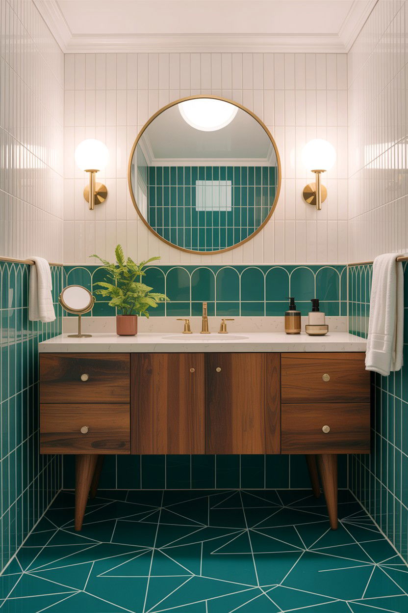 Mid century modern bathroom - 30 bathroom design ideas