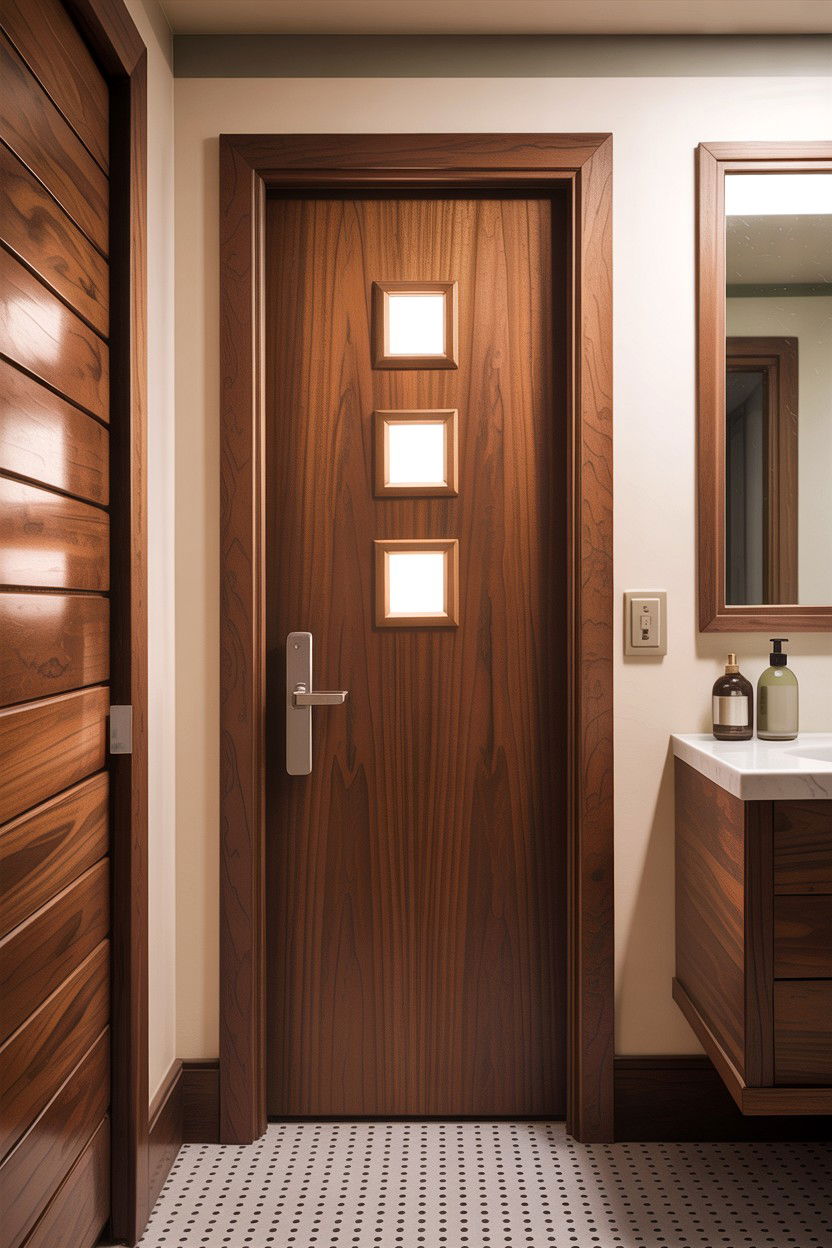 Mid century modern bathroom door - 30 bathroom door statement ideas