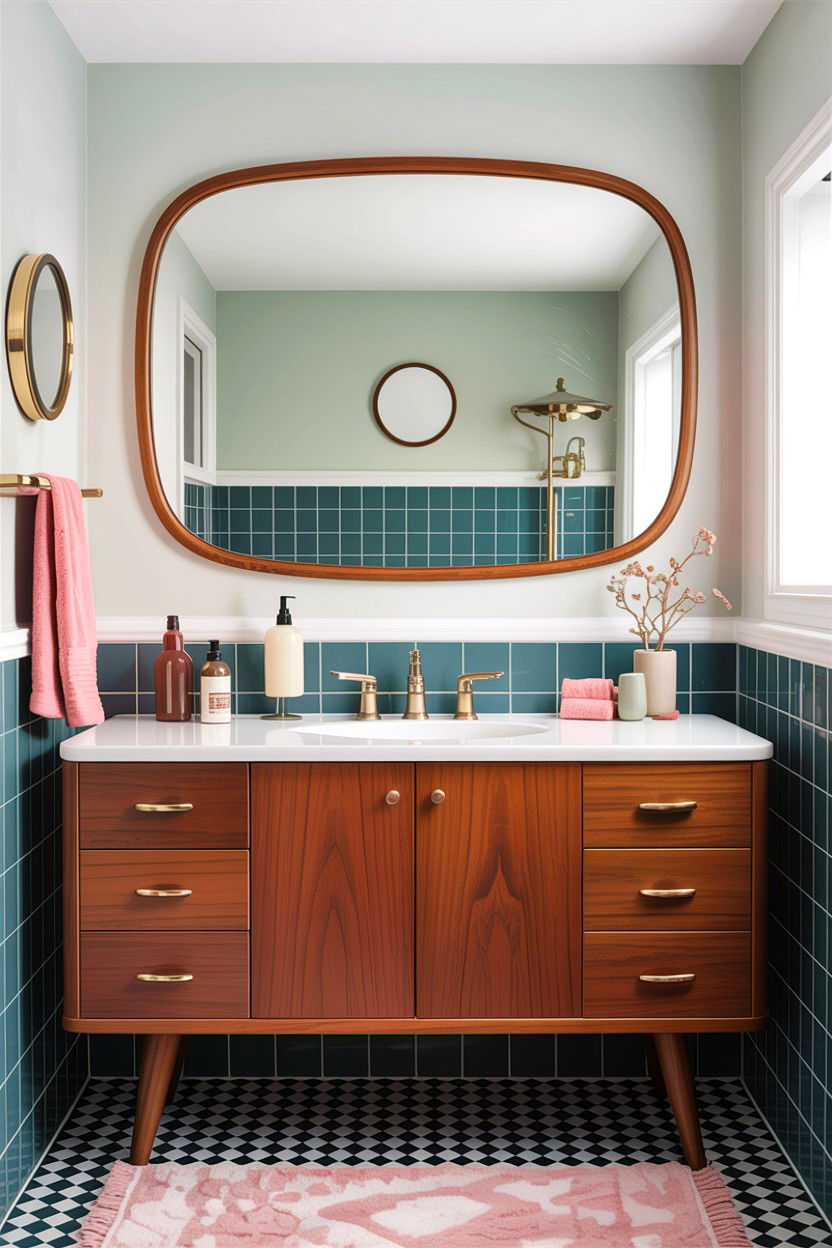 Mid century modern bathroom mirror - 30 backlit bathroom mirror ideas