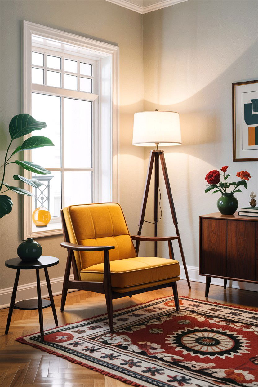 Mid century modern chair - 30 before and after living room ideas