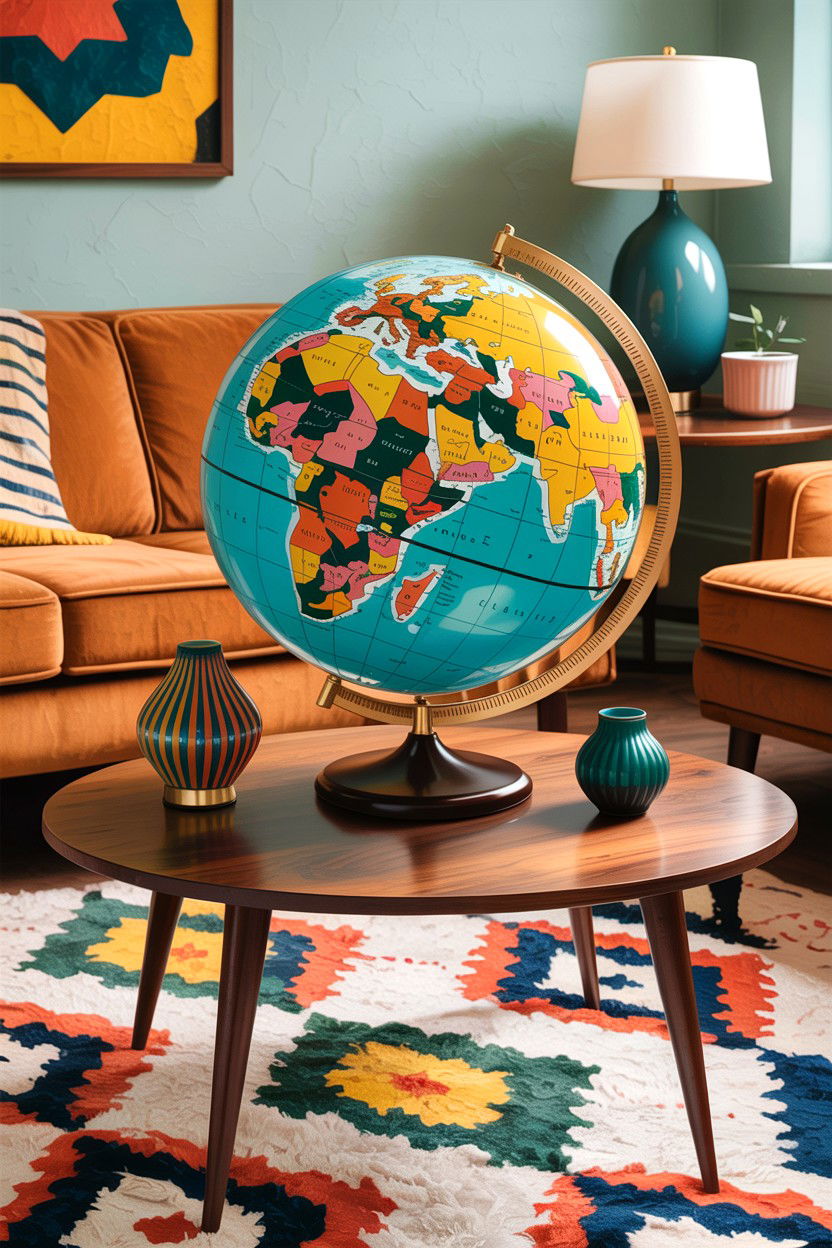 Mid century modern globe - 30 living room globes