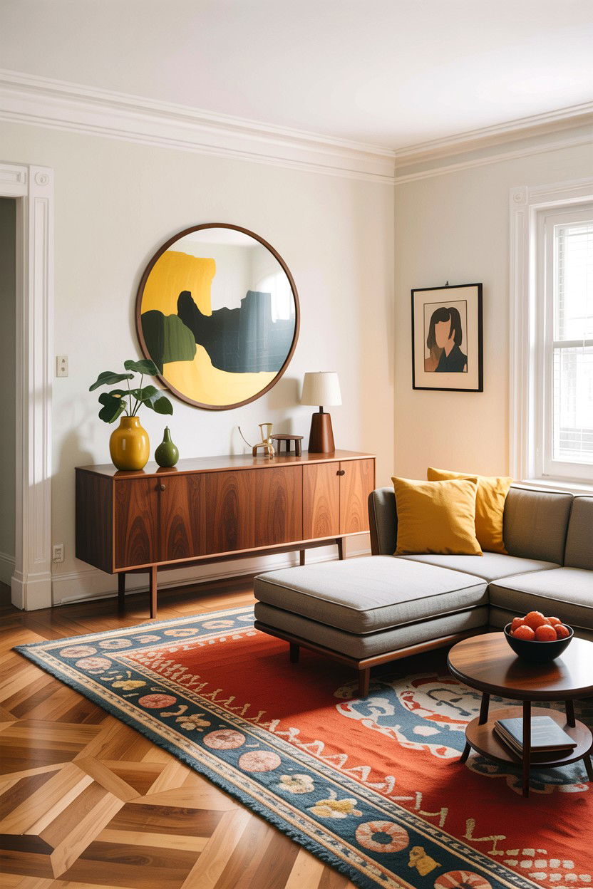 Mid century modern historic home - 30 historic home living room ideas