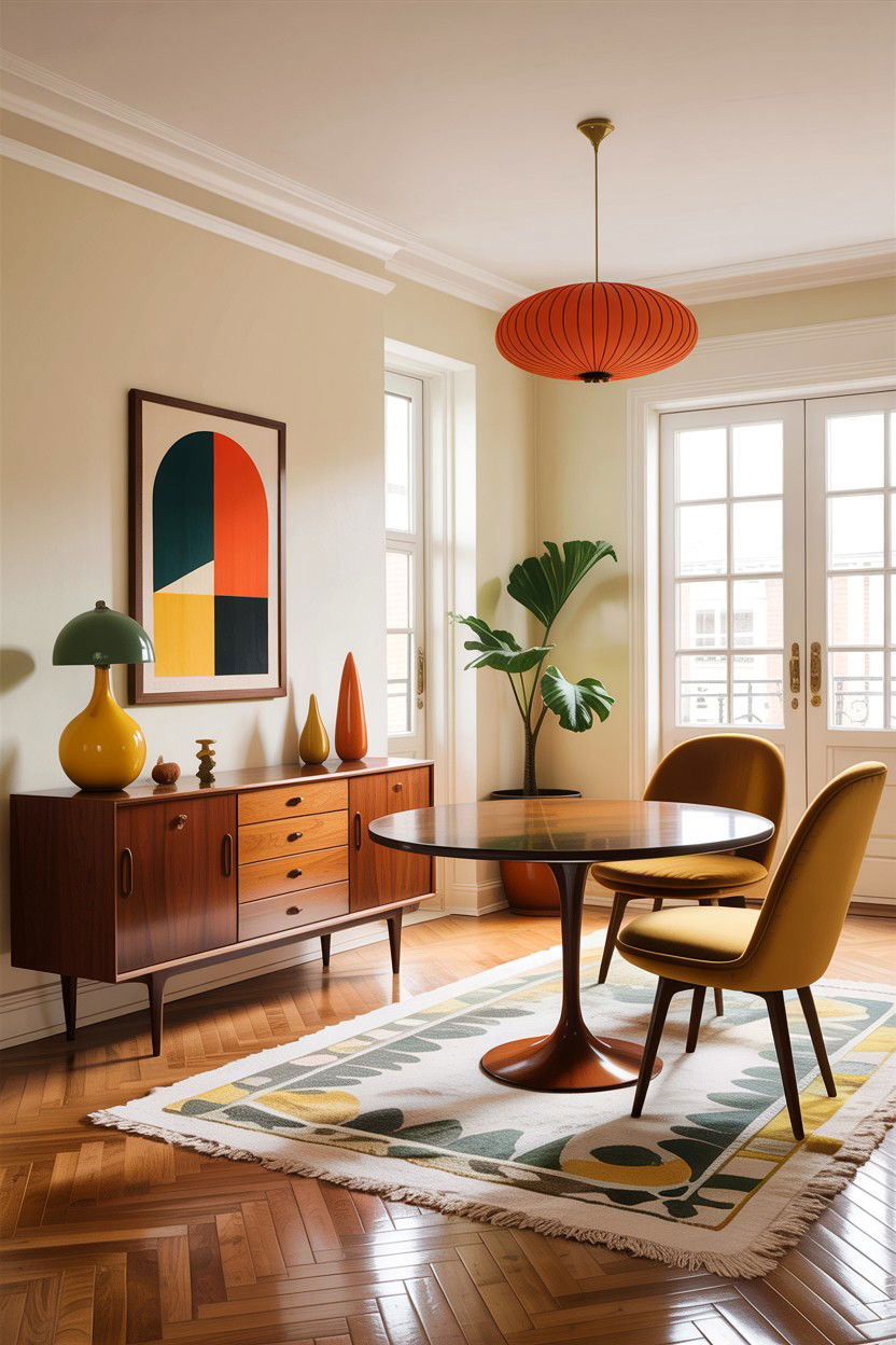 Mid century modern living dining room - 30 living room dining room combo ideas