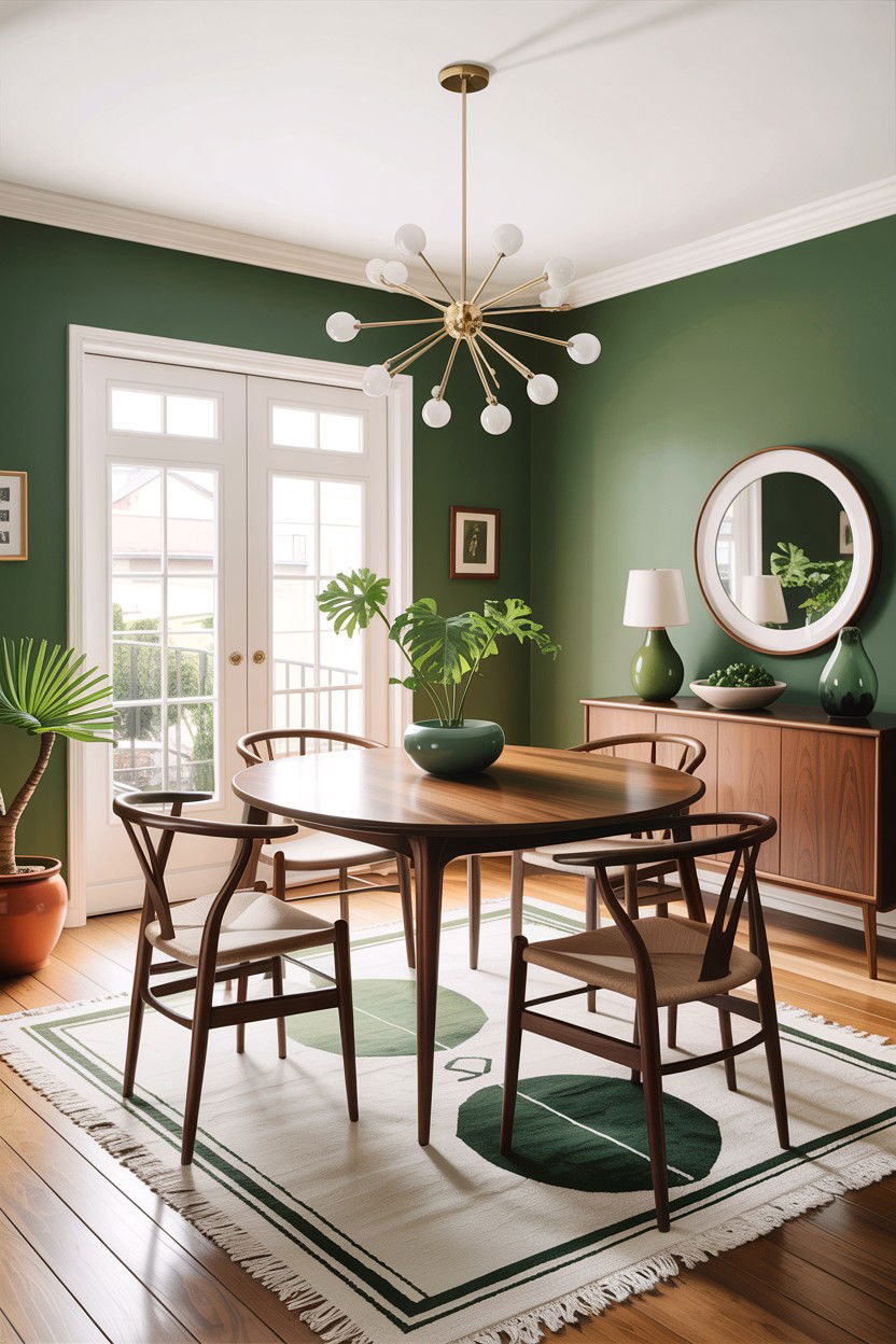 Mid century modern sage dining room - 30 sage dining room ideas