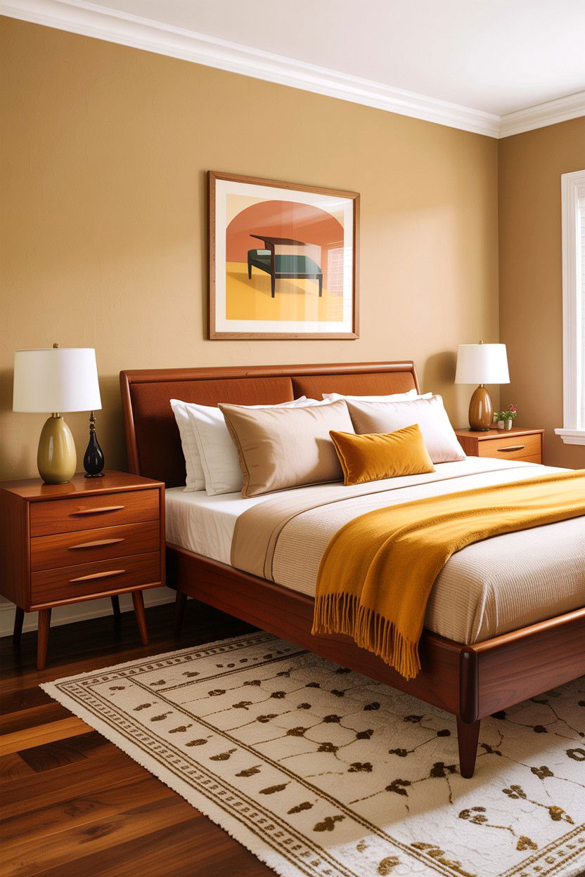 Mid century modern tan bedroom - 30 warm tan bedroom ideas