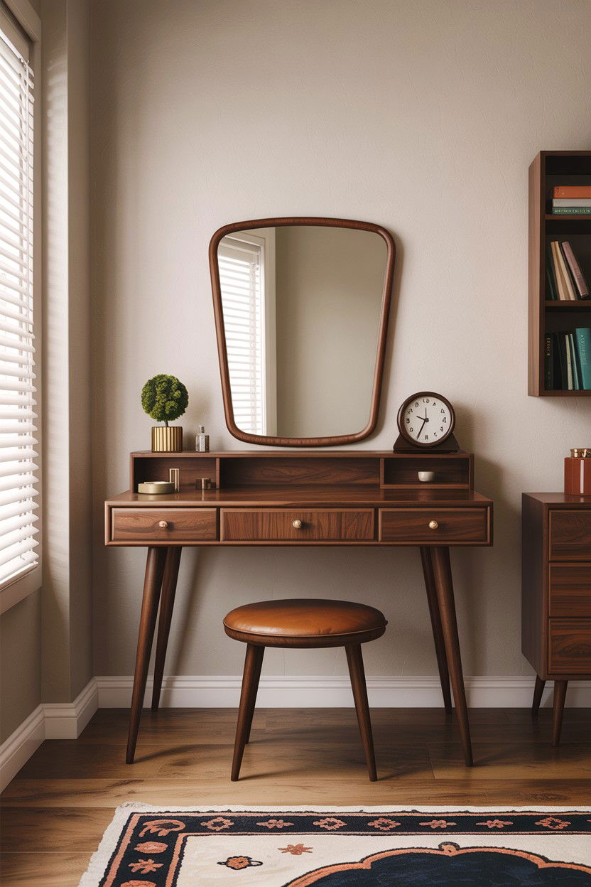 Mid century modern vanity - 30 bedroom vanity ideas