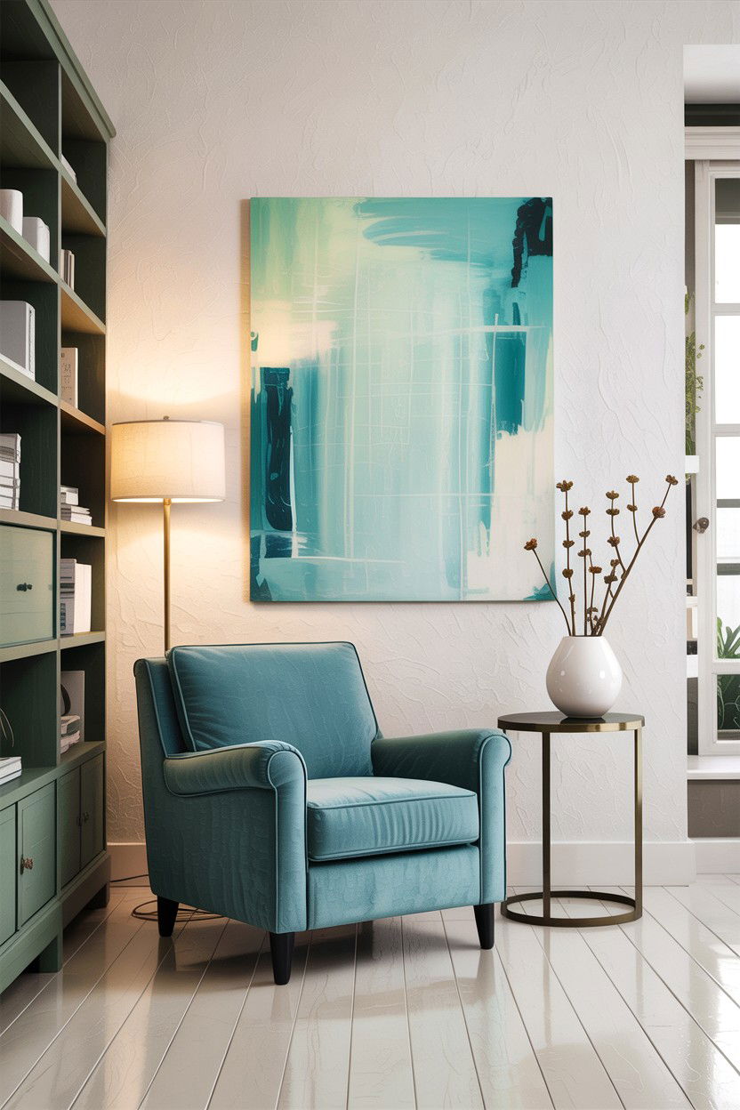 Minimalist Aqua Living Room - 30 aqua living room ideas