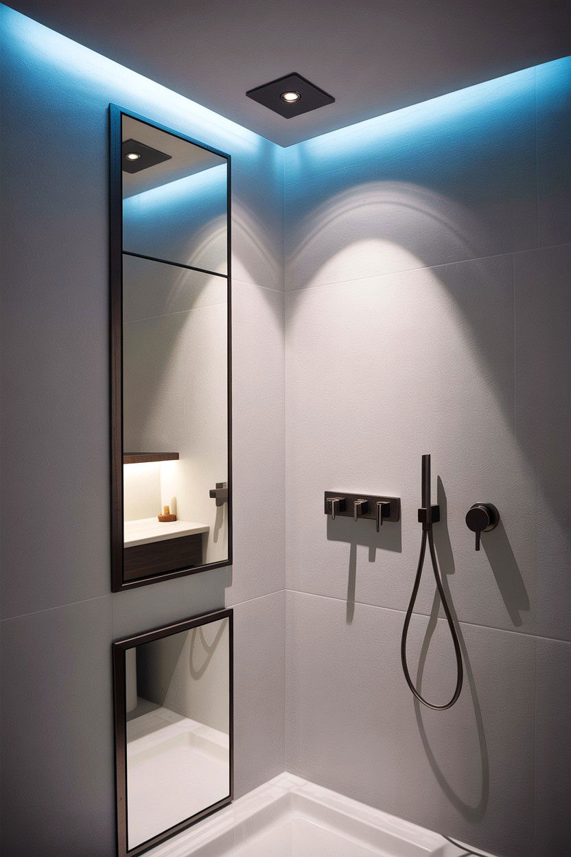 Minimalist Bathroom Light - 30 chromotherapy bathroom ideas