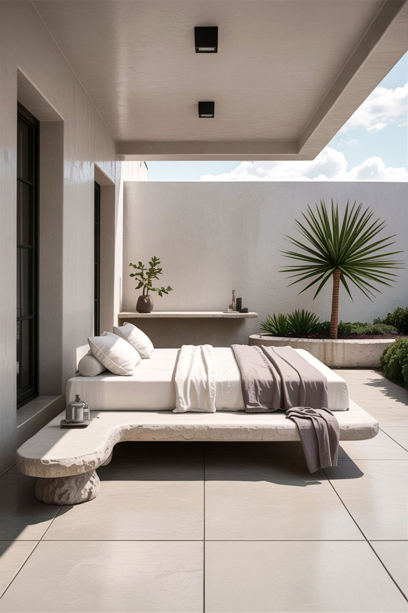 Minimalist Bedroom Patio - 30 bedroom with terrace ideas