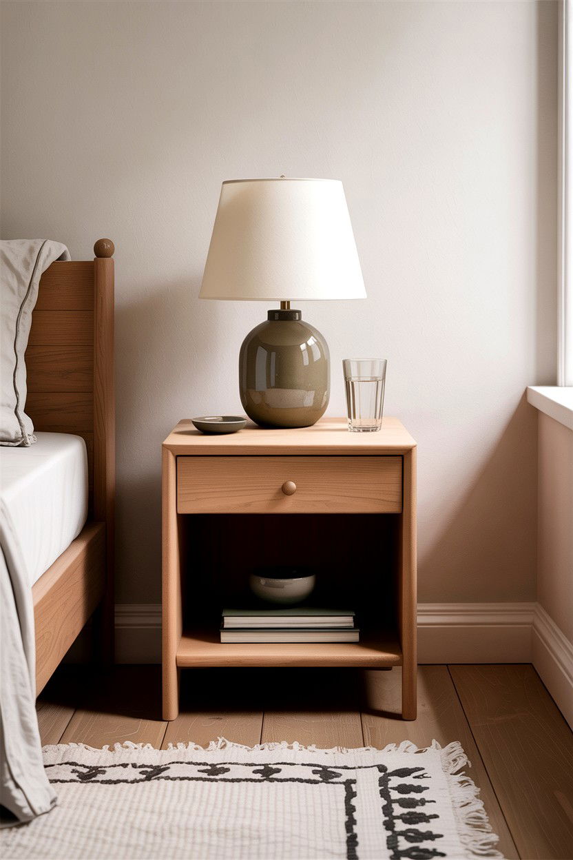 Minimalist Bedside Table - 30 insomnia bedroom ideas