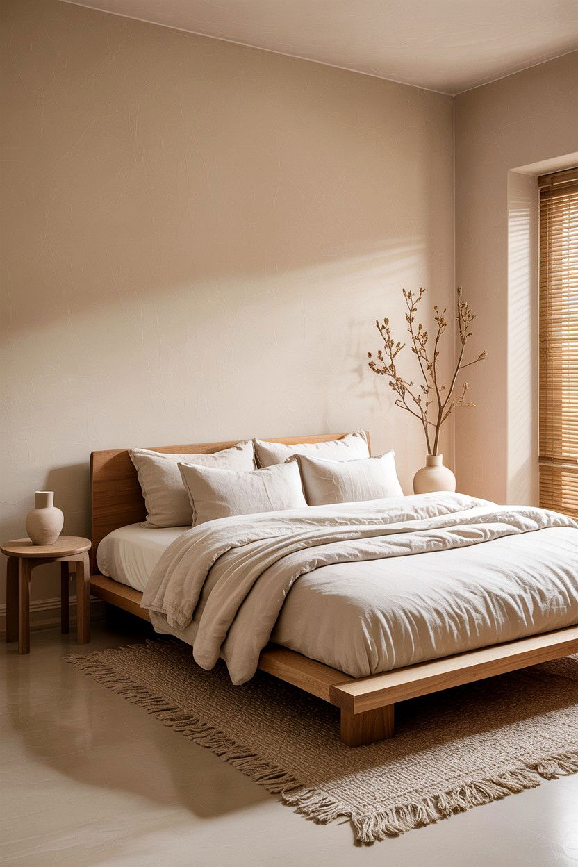 Minimalist Beige Bedroom - 30 bedroom beige walls