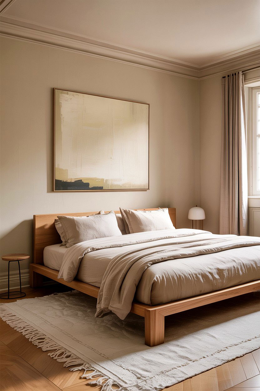 Minimalist Beige Bedroom - 30 warm beige bedroom ideas