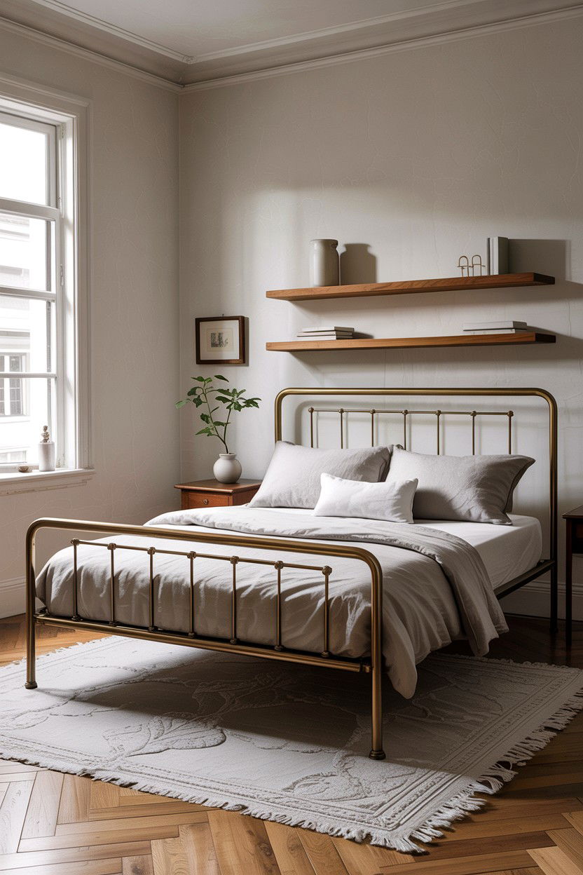 Minimalist Brass Bed Frame - 30 bedroom brass beds