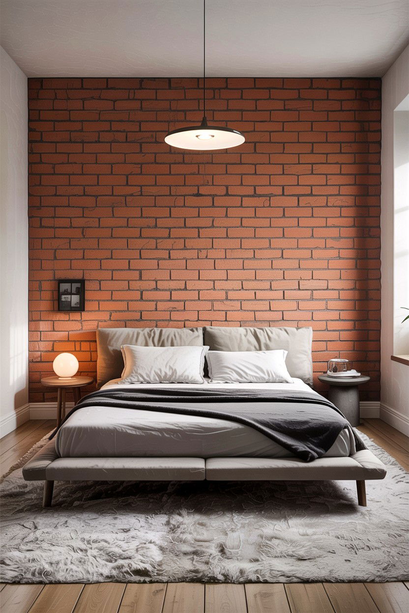 Minimalist Brick Bedroom - 30 exposed brick bedroom ideas