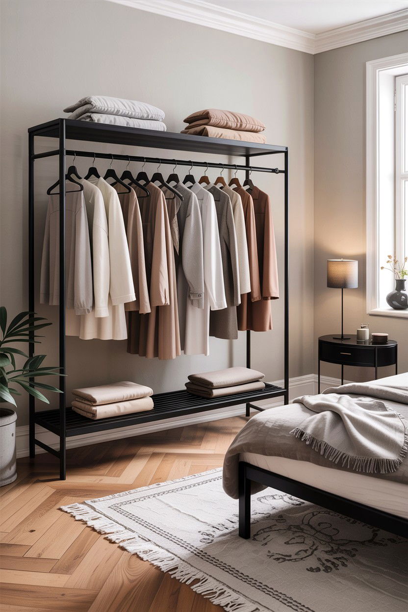 Minimalist Capsule Wardrobe Bedroom - 30 Swedish bedroom ideas