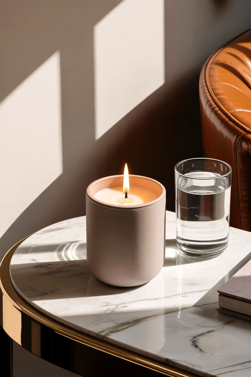 Minimalist Ceramic Candle Jar - 30 bedroom candle ideas