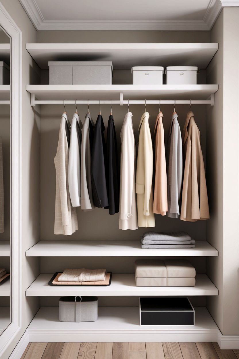 Minimalist Closet Shelving - 30 bedroom closet shelving ideas