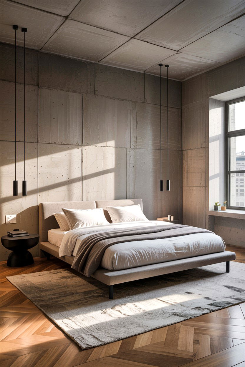 Minimalist Concrete Bedroom - 30 architect bedroom ideas