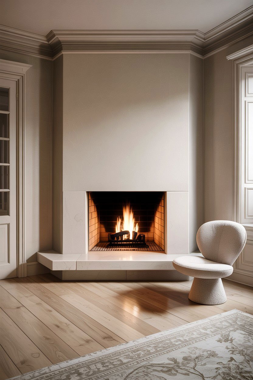 Minimalist Corner Fireplace - 30 living room corner fireplace ideas