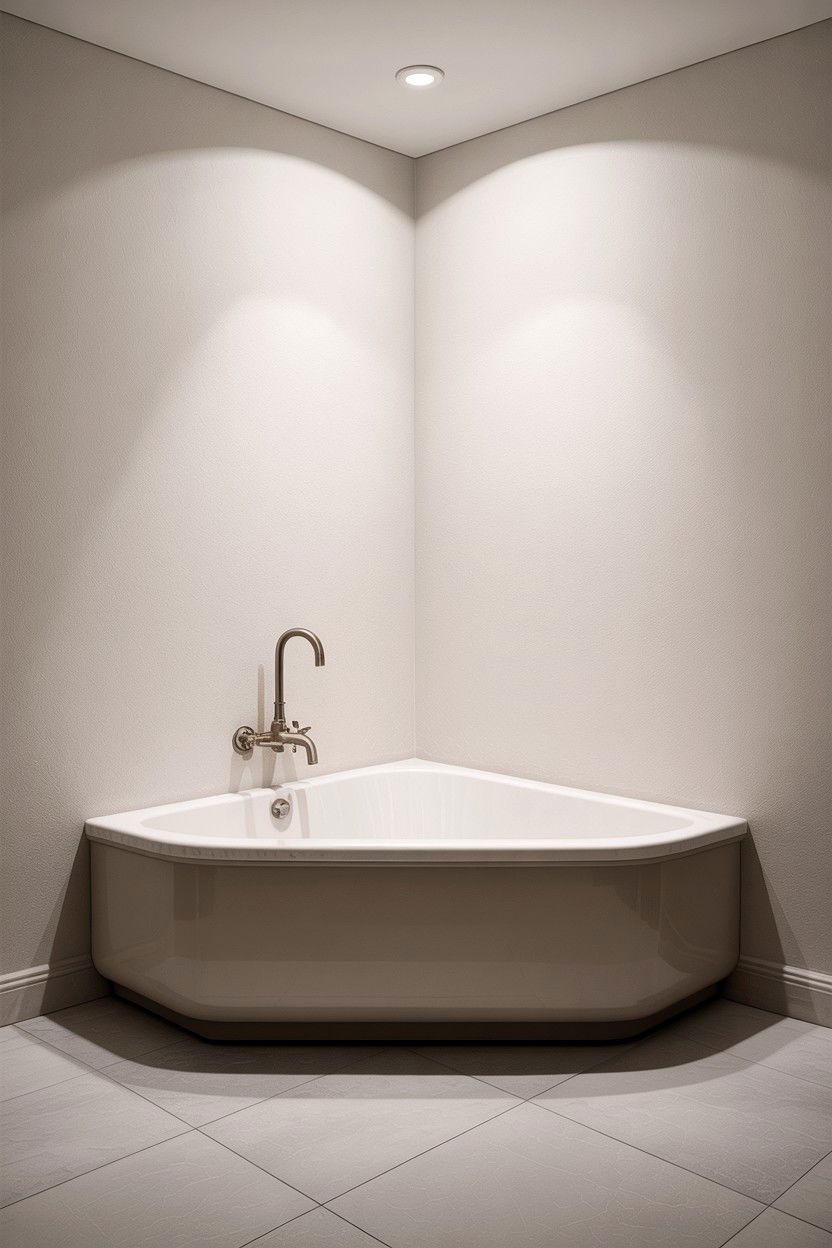Minimalist Corner Tub - 30 corner tub ideas