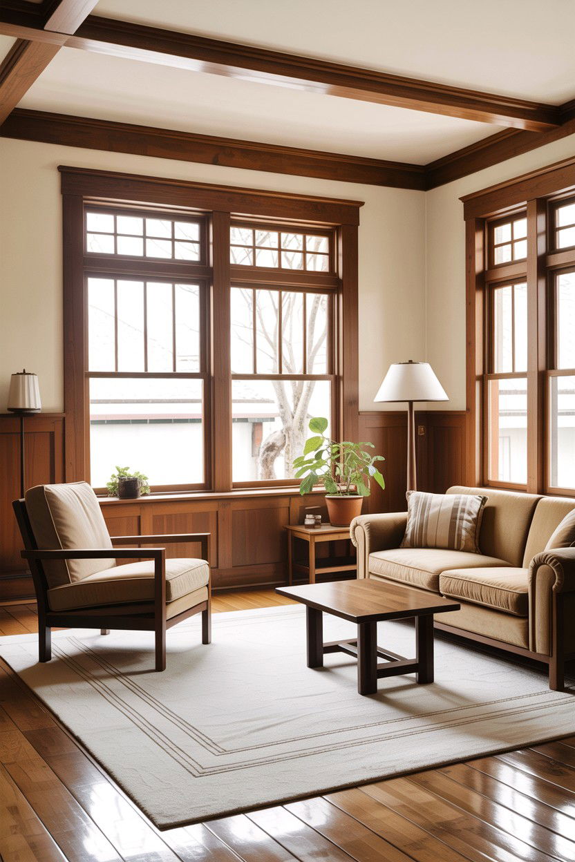 Minimalist Craftsman Living Room With Simple Lines - 30 living room Craftsman furniture ideas