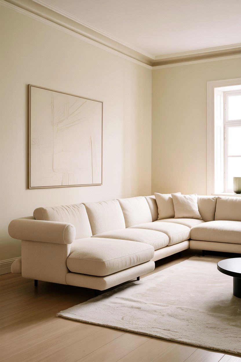 Minimalist Cream Living Room - 30 scandinavian cream living room ideas