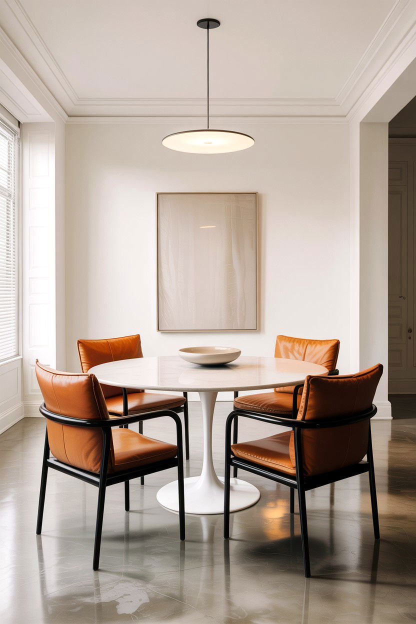 Minimalist Dining Room - 30 tan and white dining room ideas