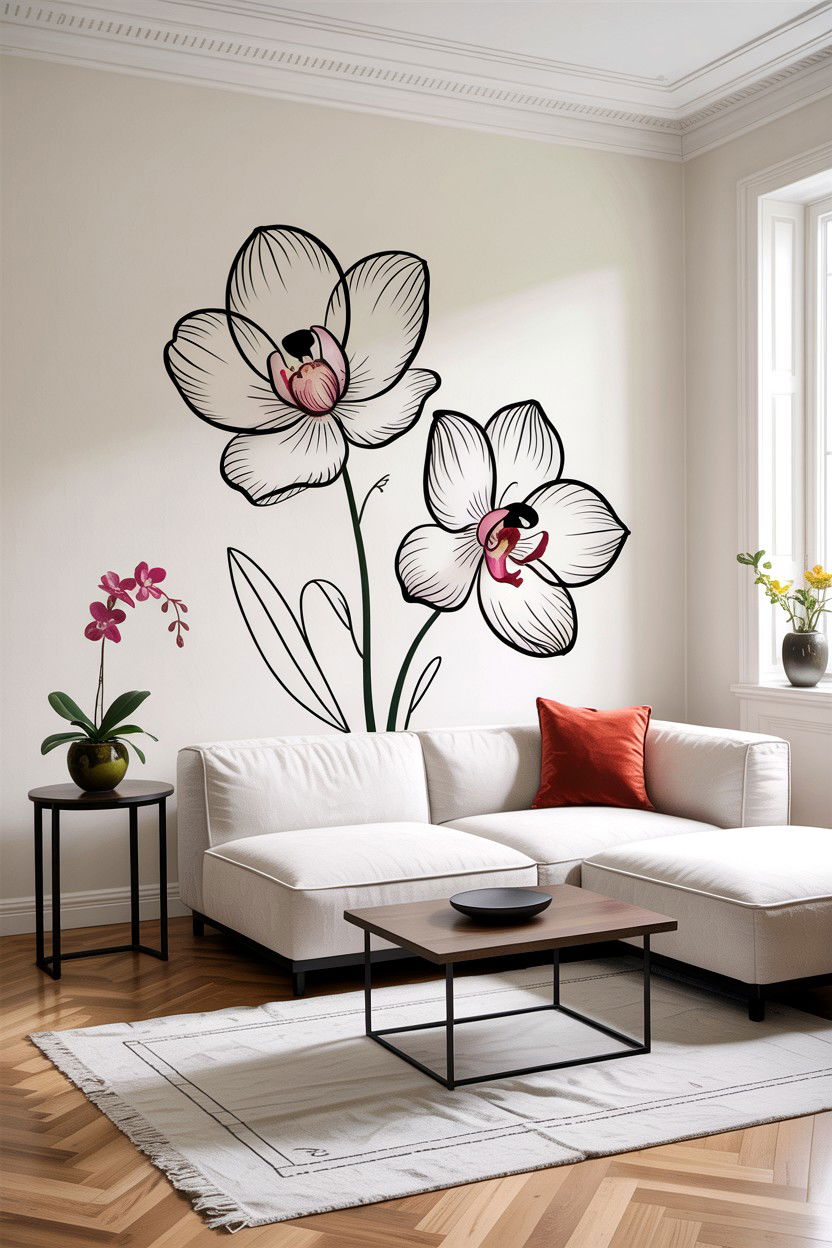 Minimalist Floral Decor - 30 floral themed living room ideas