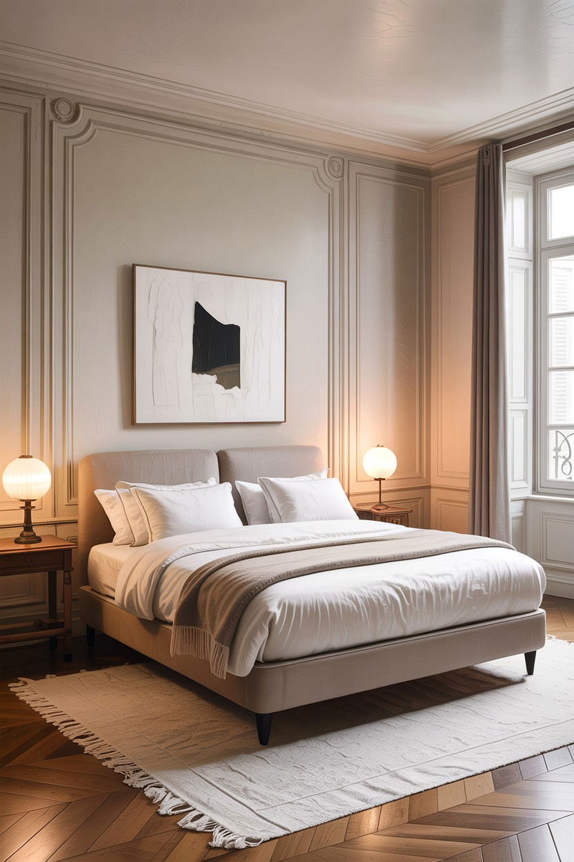 Minimalist French Bedroom - 30 French bedroom ideas