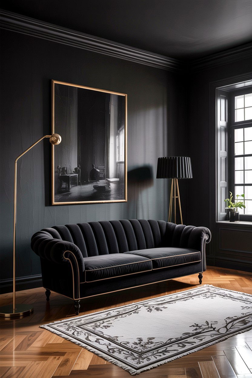 Minimalist Gothic Living Room - 30 gothic living room ideas