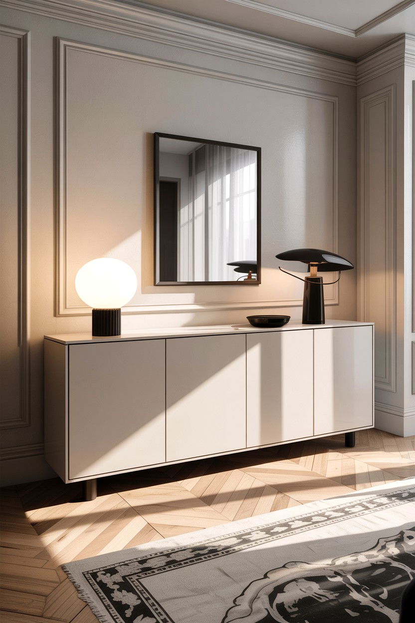 30 Modern Living Room Credenza Ideas for Storage