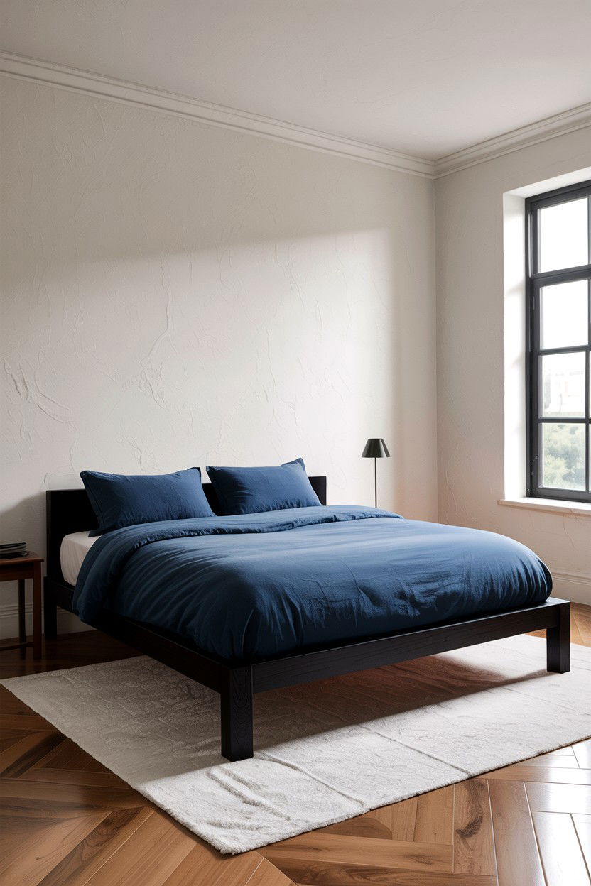 Minimalist Indigo Bedroom - 30 indigo bedroom ideas