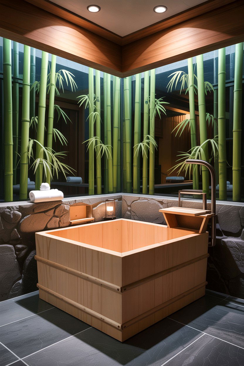 Minimalist Japanese Soaking Tub - 30 high-end bathroom ideas