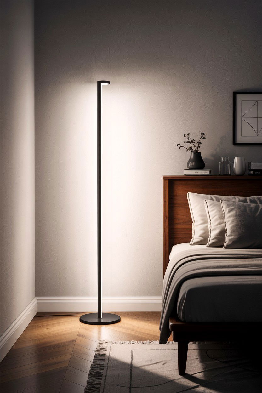 Minimalist LED Floor Lamp - 30 bedroom floor lamps